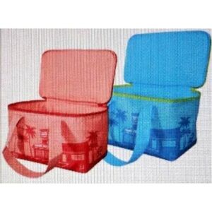 Trader Joe's Peach and Blue Mini Insulated Cooler Tote Bags Limited Edition New